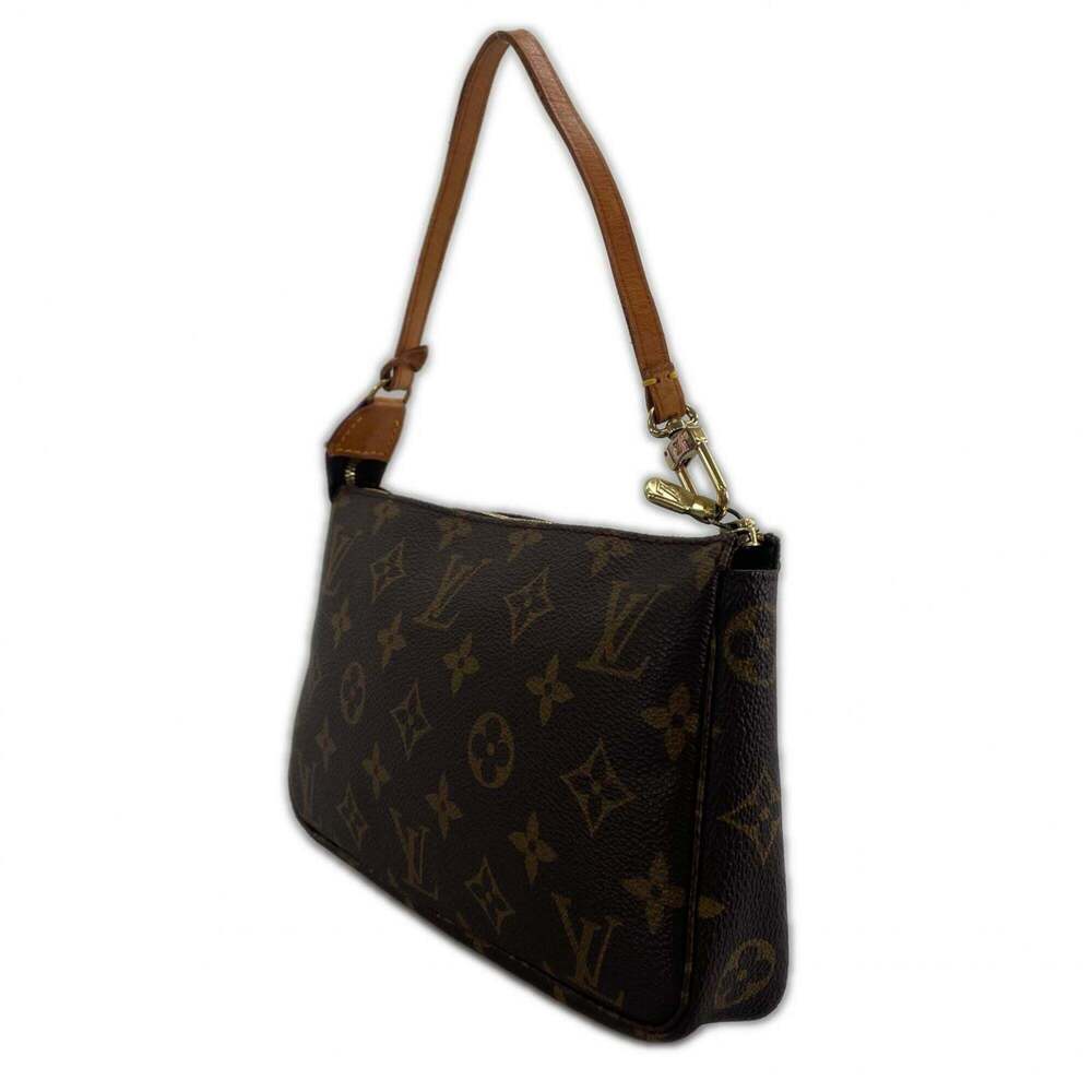 LOUIS VUITTON Brown Monogram Canvas Pochette Pouch - Picture 2 of 13